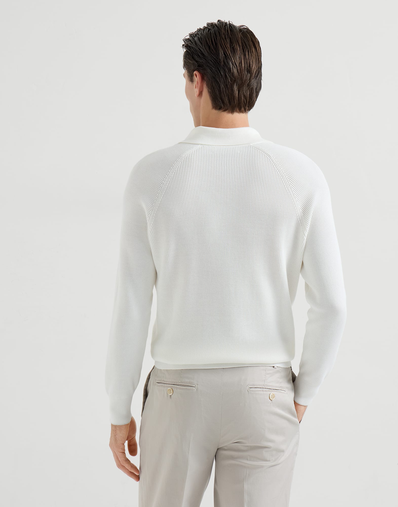 Polo-Style Sweater - Back view - View Full Screen