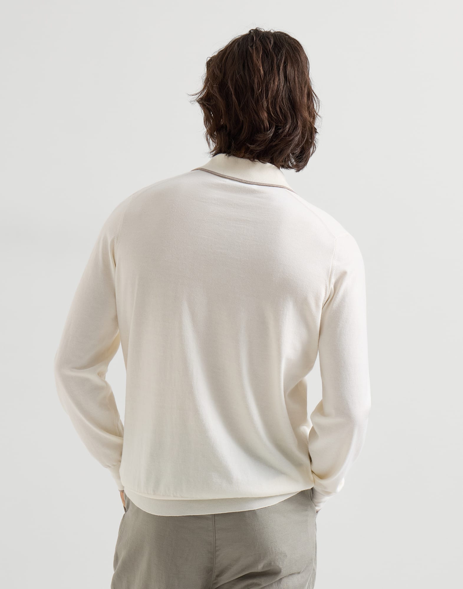 Polo-Style Sweater - Back view - View Full Screen