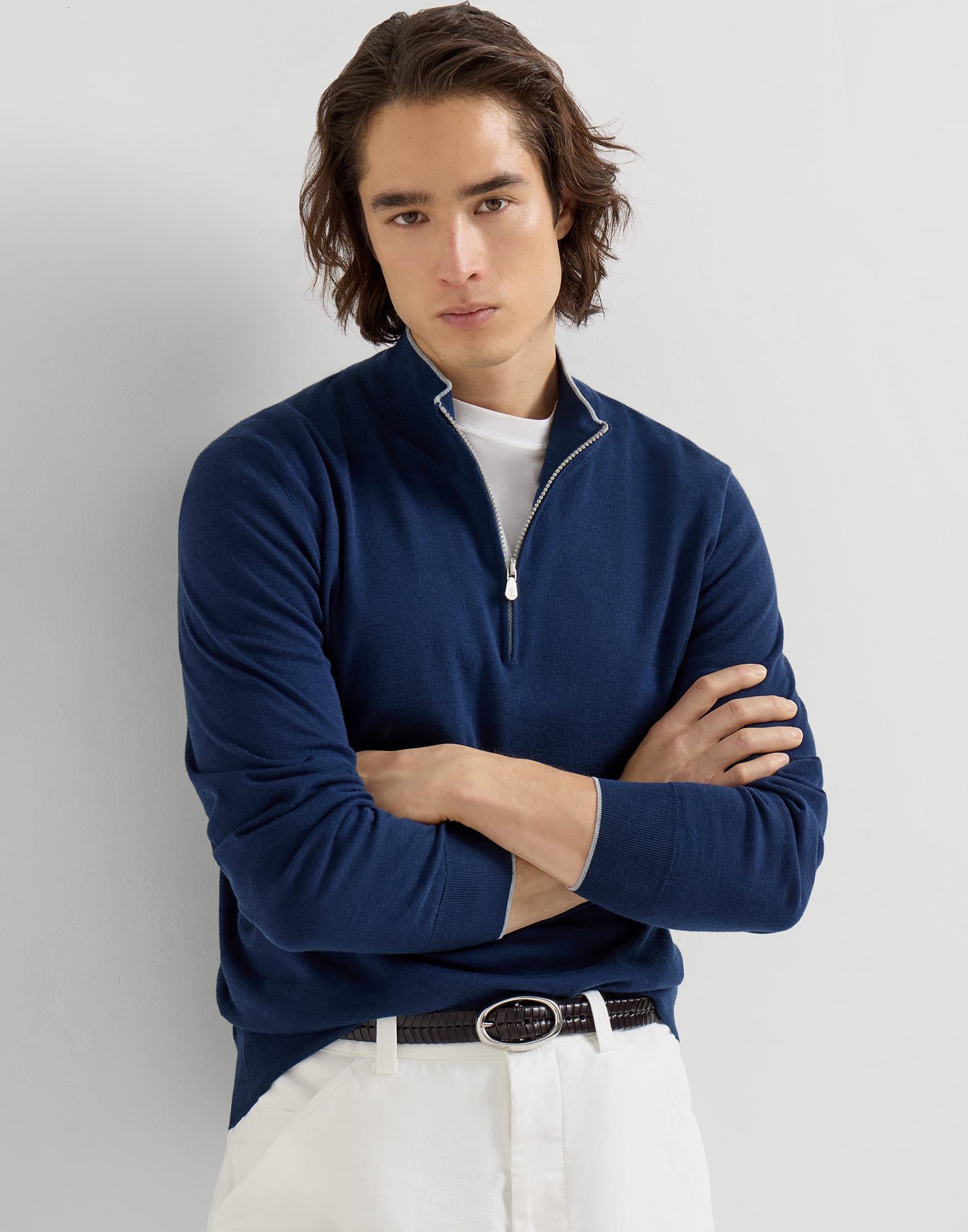 Zip Neck Sweater - Editorial view - View Full Screen