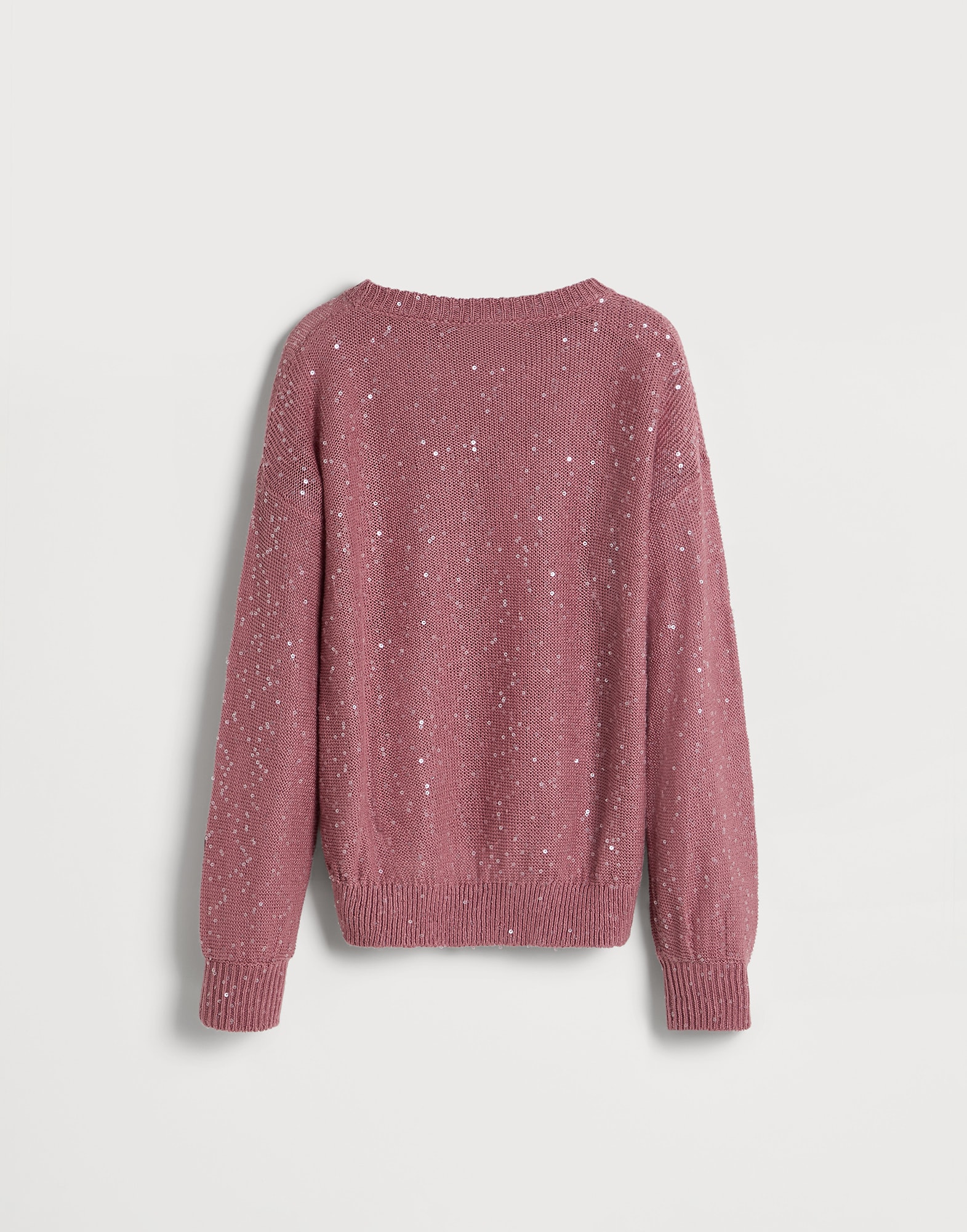 Linen and silk sweater for Girls in Pink | Brunello Cucinelli
