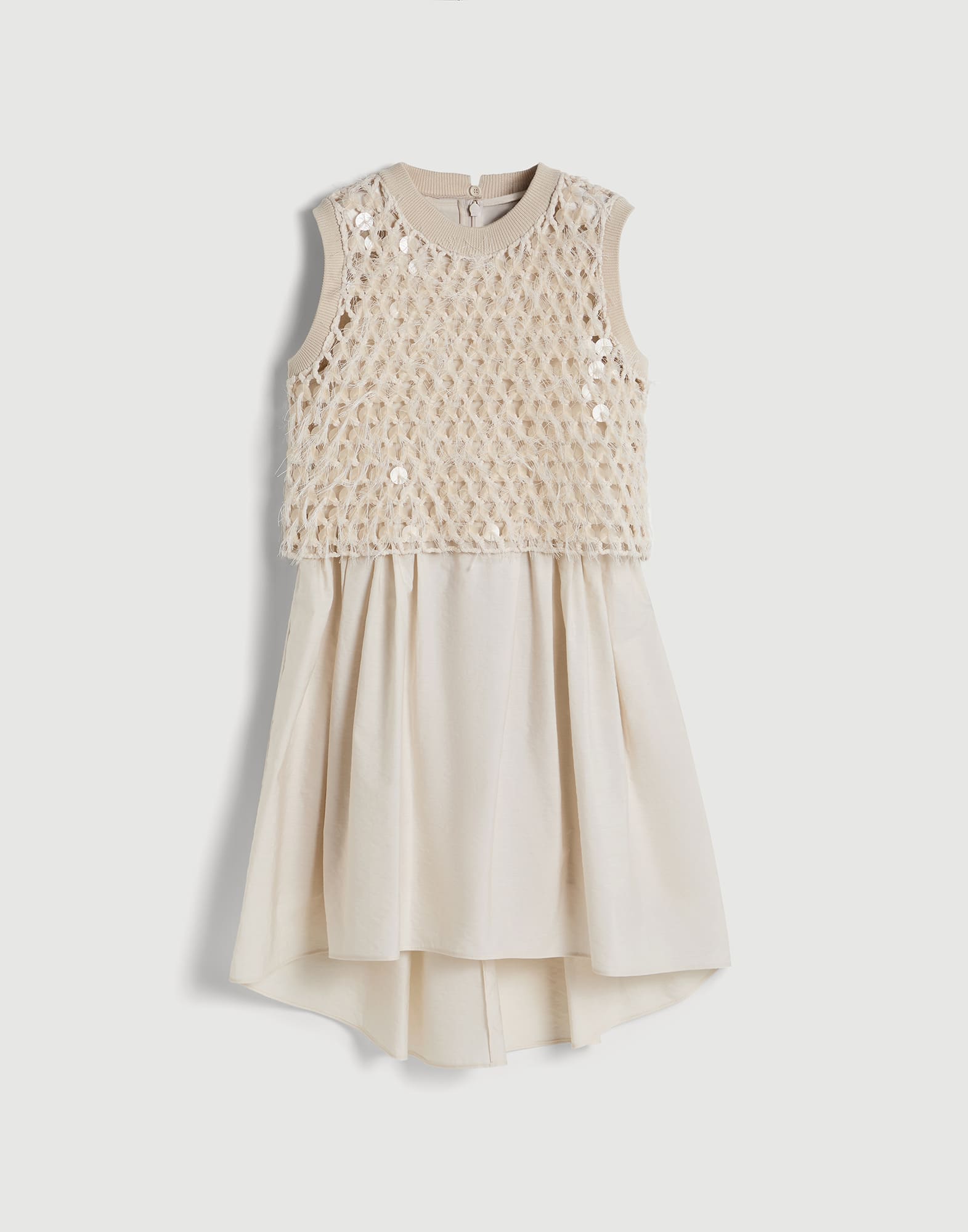Knit Layered dress for Girls in Panama | Brunello Cucinelli Knit Layered dress for Girls in Panama | Brunello Cucinelli