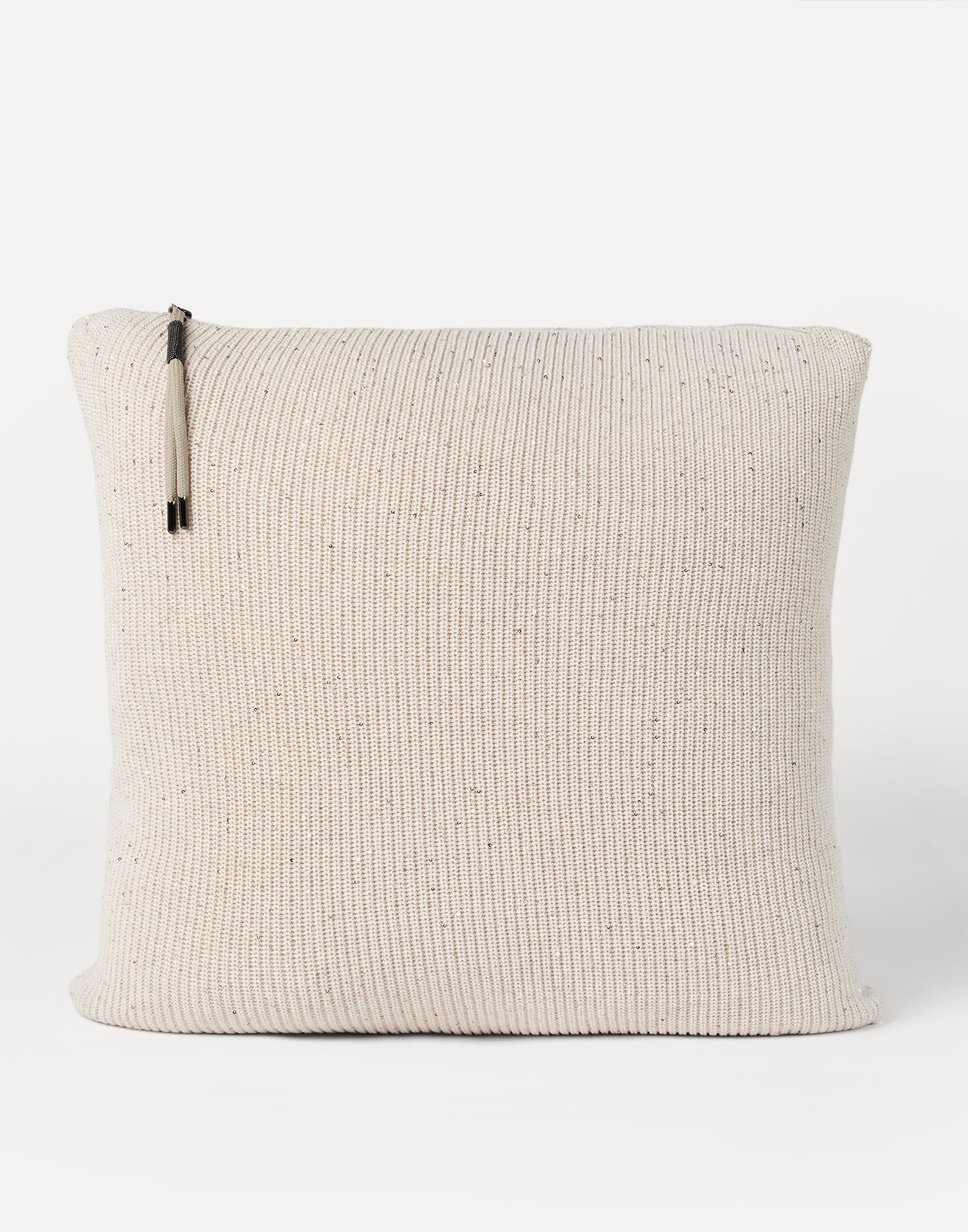 ホワイト コットン ニット クッション(L) | ライフスタイル | Brunello