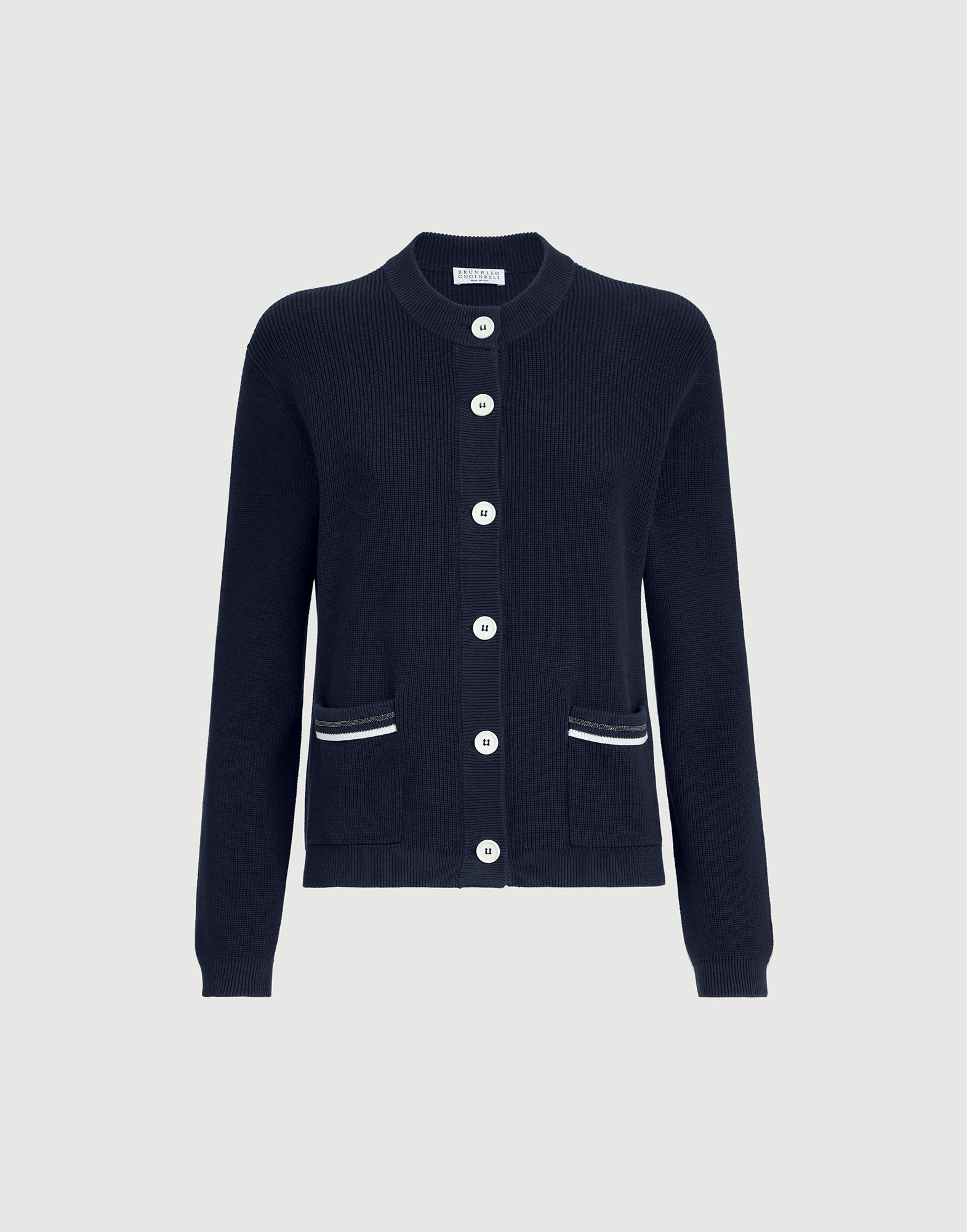 レディース 向け ブルー コットンカーディガン | Brunello Cucinelli