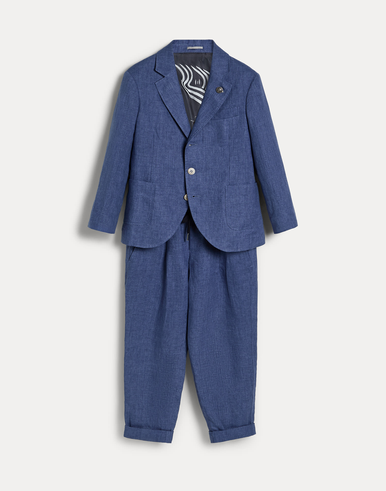 D&eacute;lav&eacute; linen suit Denim Boys - Brunello Cucinelli