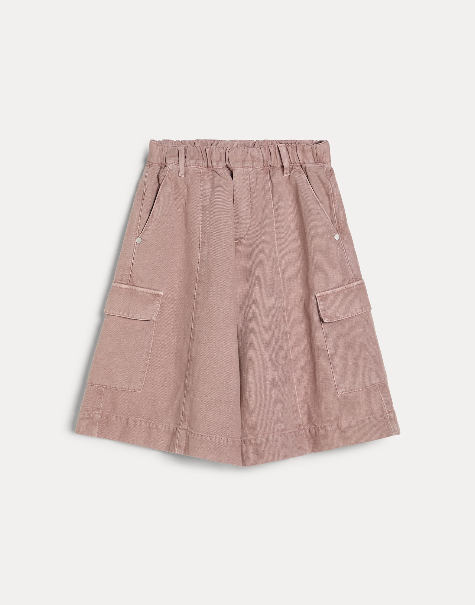 Bermudas Wide Long con Monile Rosa Ni&ntilde;a - Brunello Cucinelli