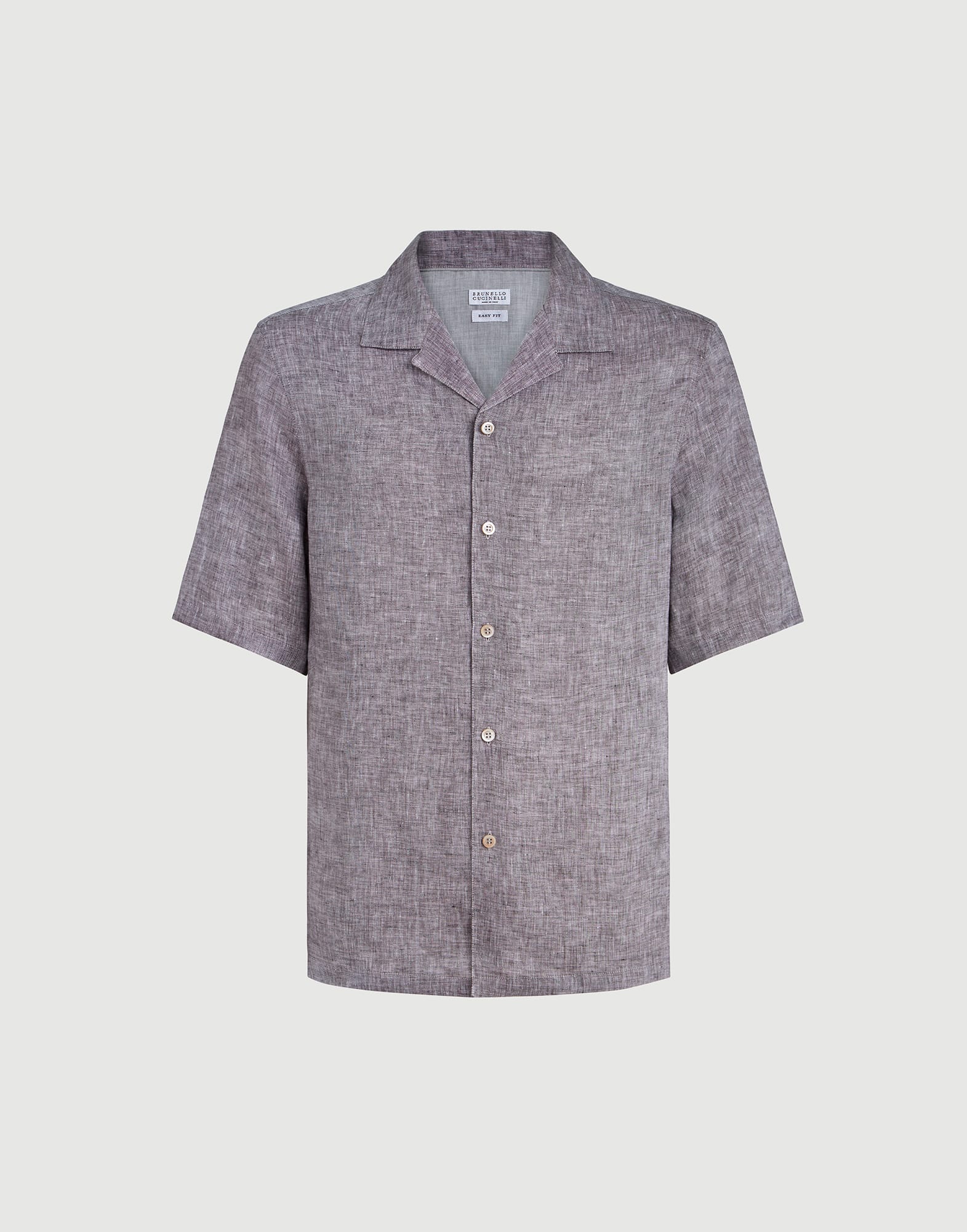 Short sleeve shirt for Man in Brown | Brunello Cucinelli