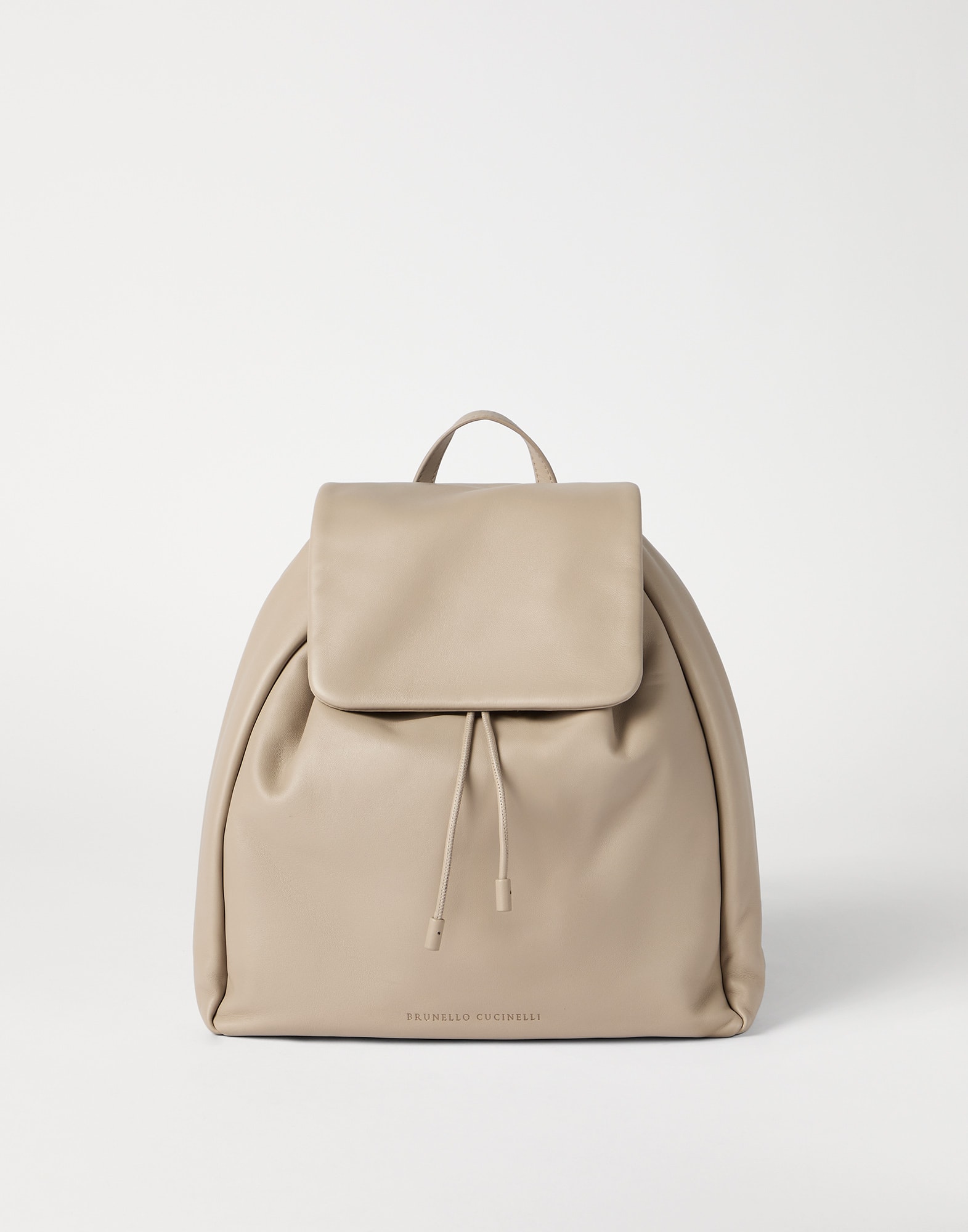 Mellow 软皮都市双肩包 浅米色 女款 - Brunello Cucinelli