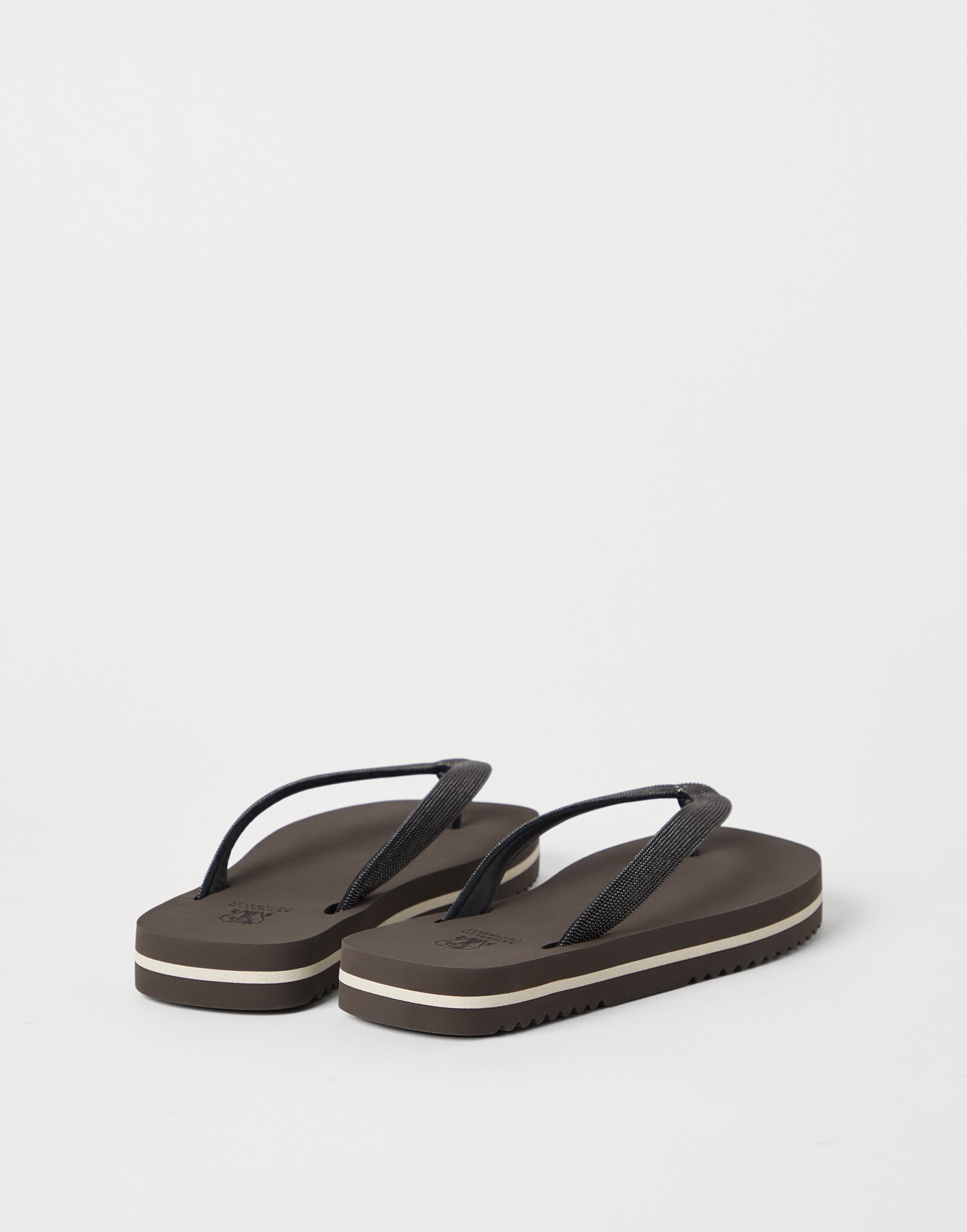 Precious flip flops Rust Brown Lifestyle - Brunello Cucinelli