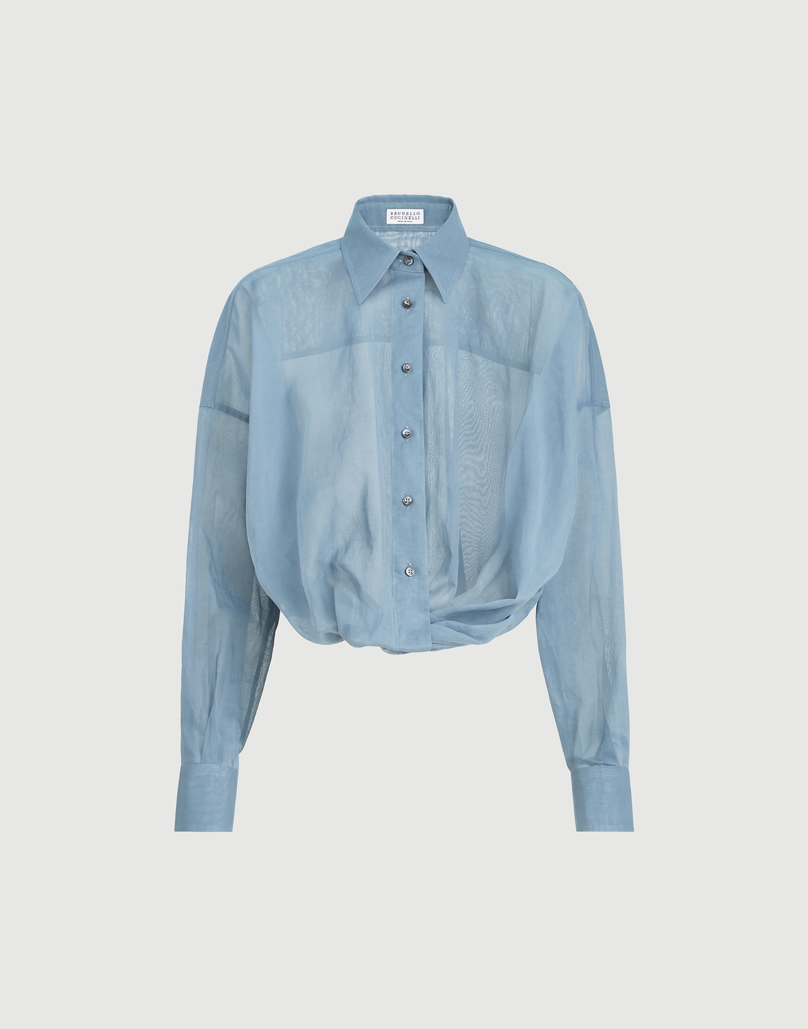 Chemise Brunello Cucinelli Organza Soie Cachemire - Taille M, Neuve Avec étiquette, Motif Paisley