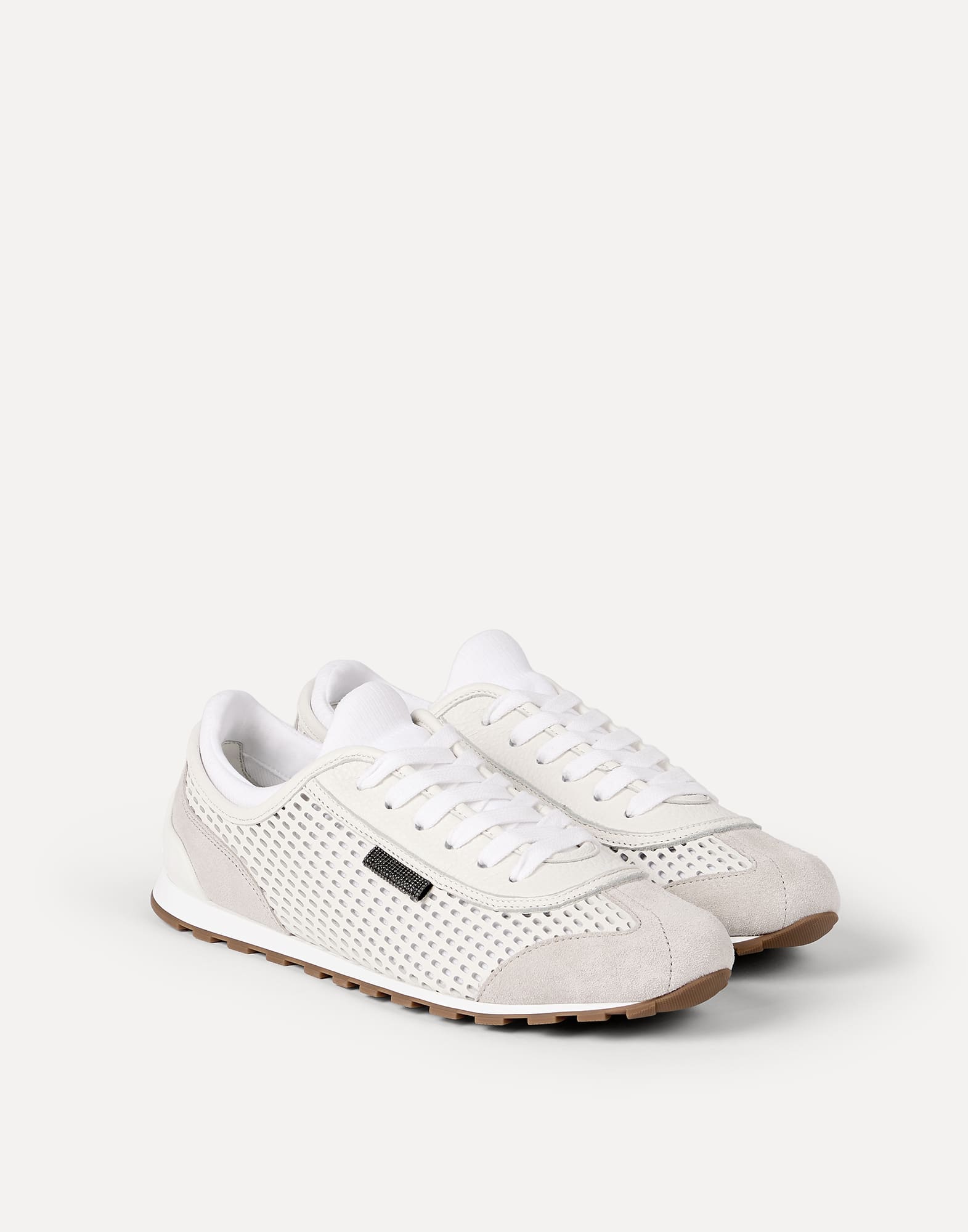 Deerskin and suede runners White Woman - Brunello Cucinelli