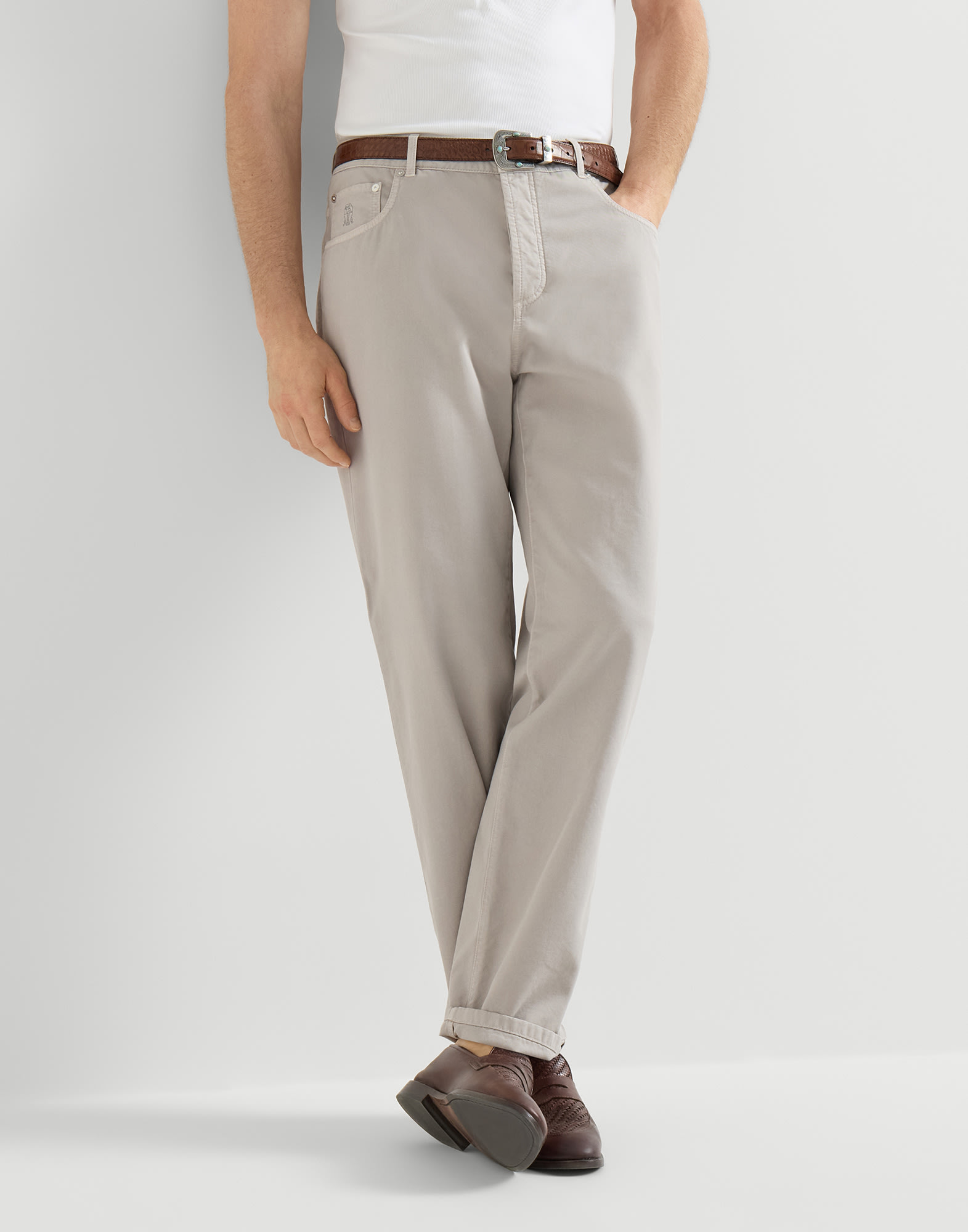 五口袋牛仔裤 - 正面视角 - 正面观看 - 全屏观看