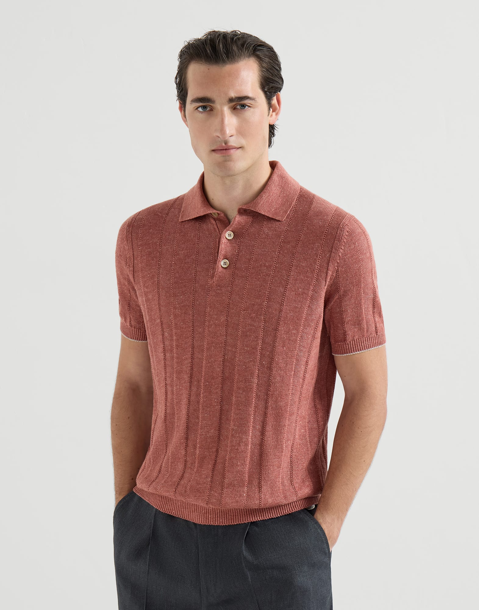 Polo-Style Sweater - Front view - View Full Screen