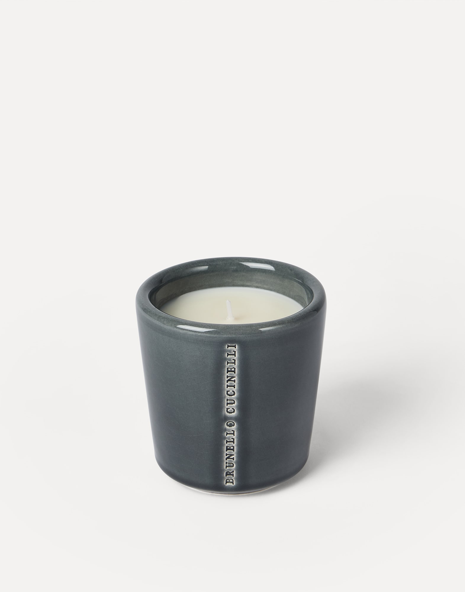 Candle in craquel&eacute;e vessel Dark Military Lifestyle - Brunello Cucinelli