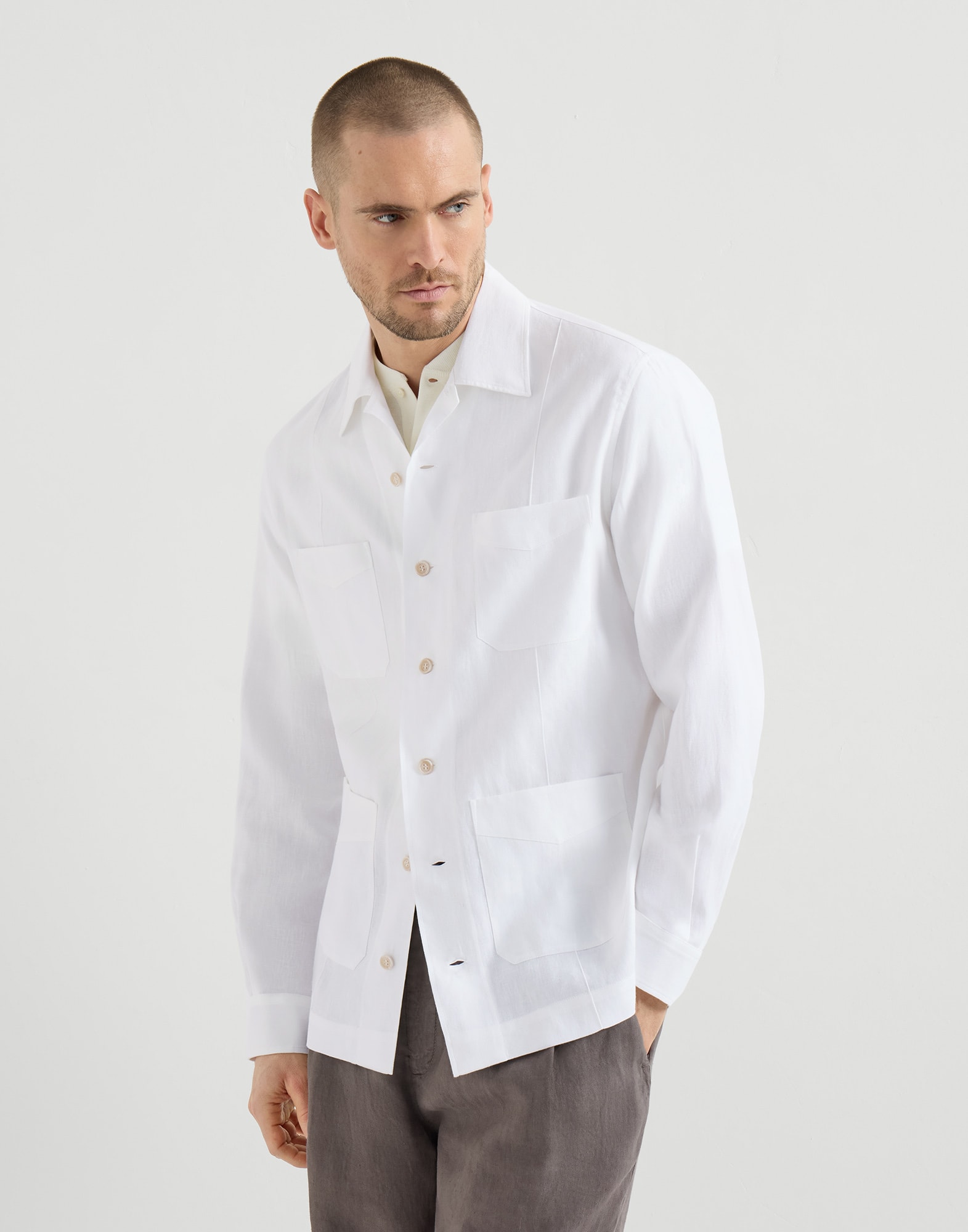 合身版衬衫 - 正面视角 - 正面观看 - 全屏观看