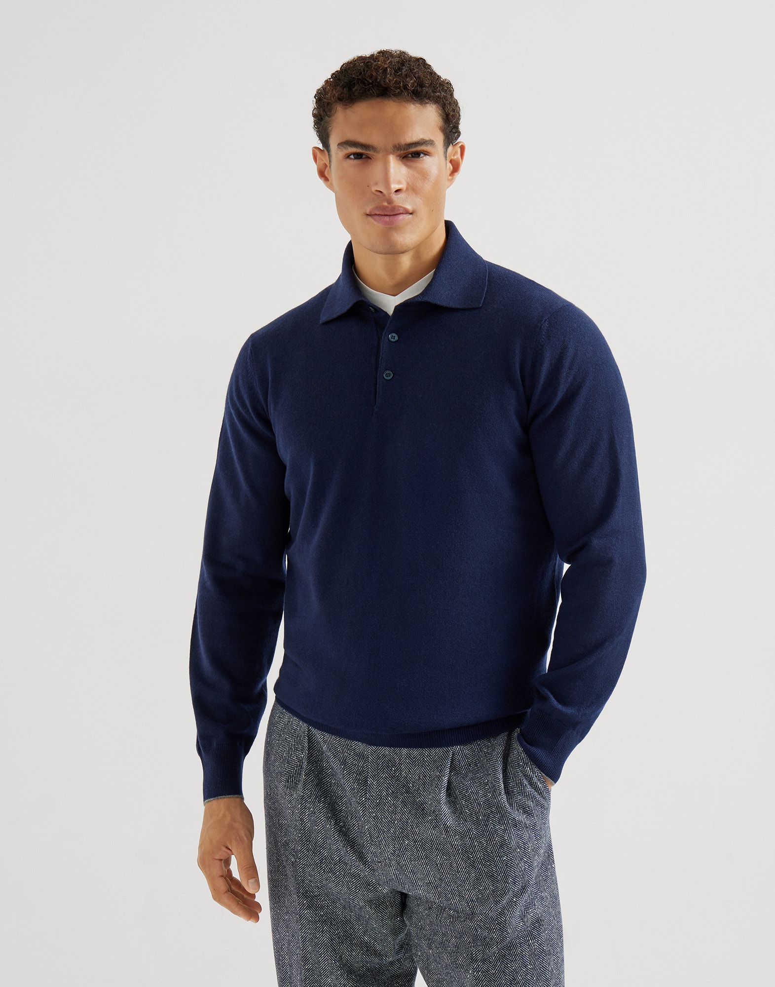 Polo-Style Sweater - Front view - View Full Screen