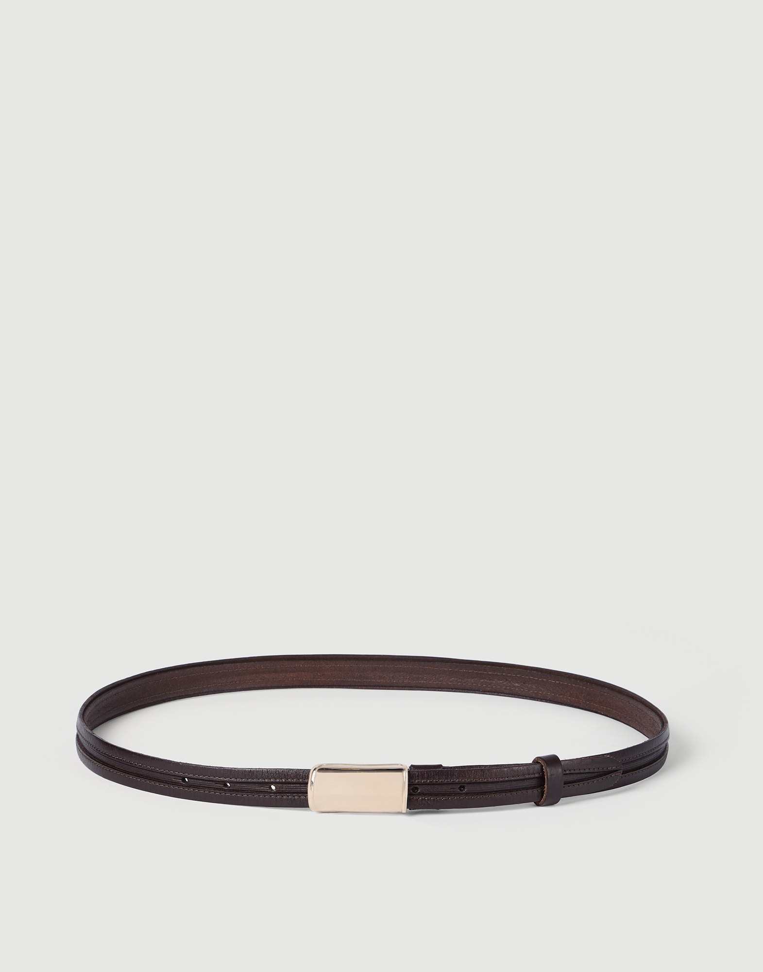 Leather belt Chocolate Man - Brunello Cucinelli