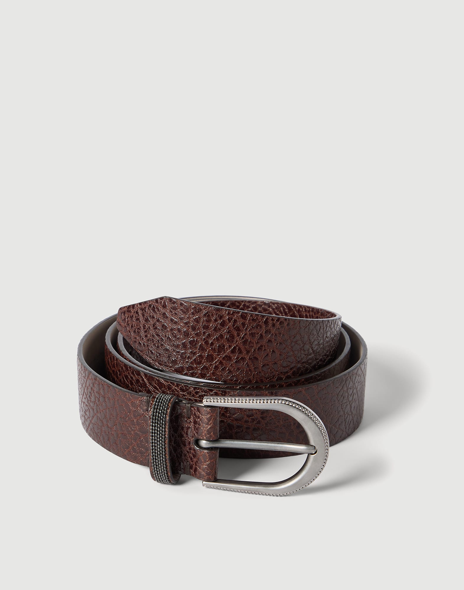 Calfskin belt for Woman in Brown | Brunello Cucinelli display picture 1