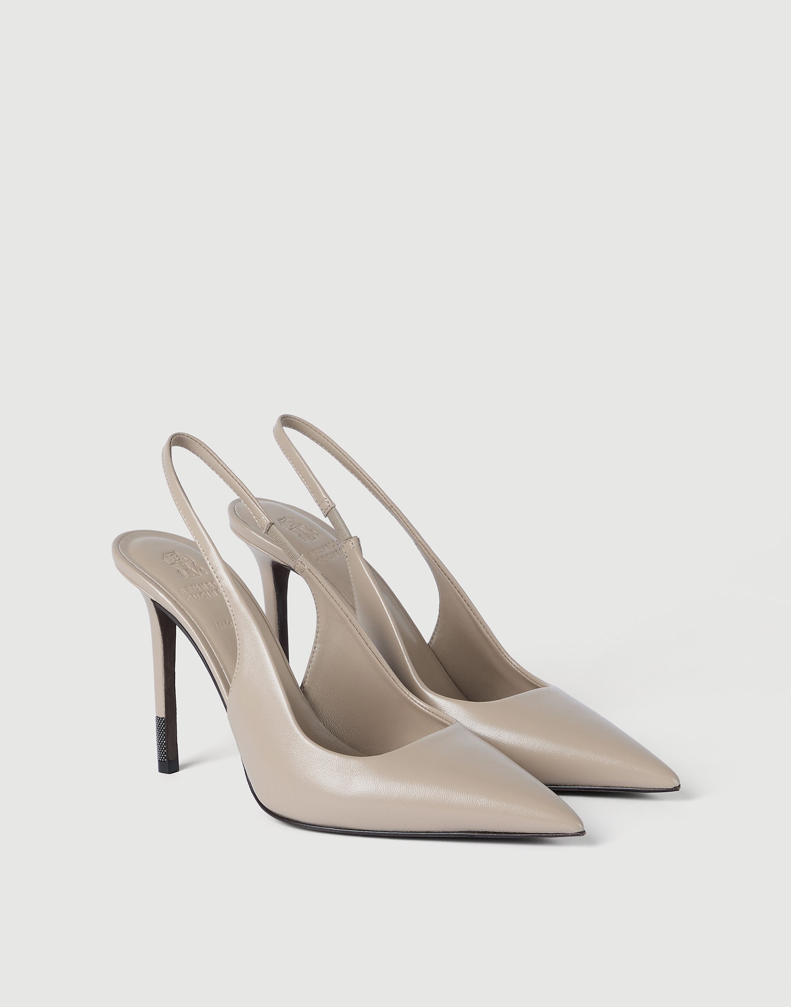 Calfskin slingback heels Buff Woman - Brunello Cucinelli