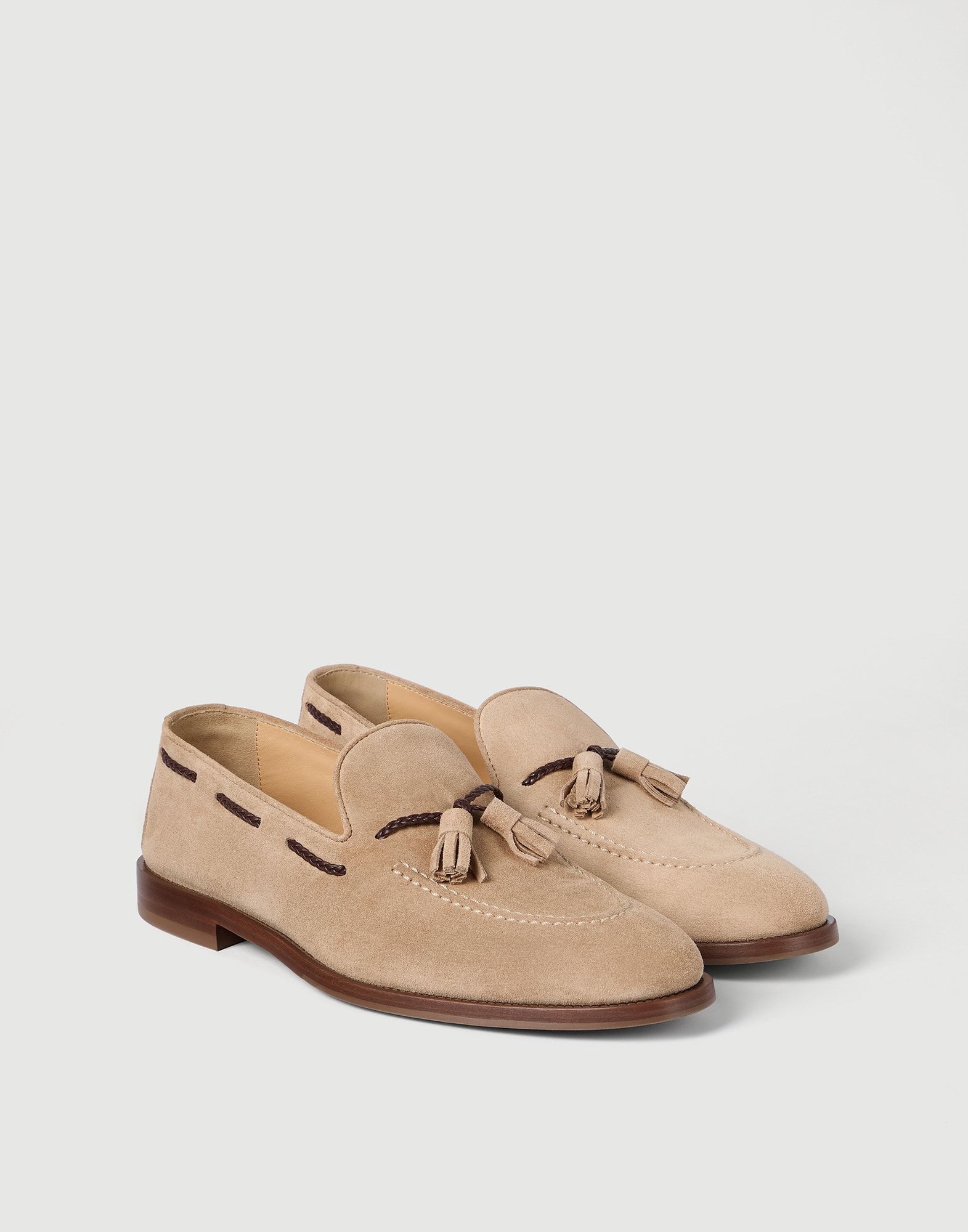 メンズ 向け サンド スエードローファー | Brunello Cucinelli メンズ 向け サンド スエードローファー | Brunello Cucinelli