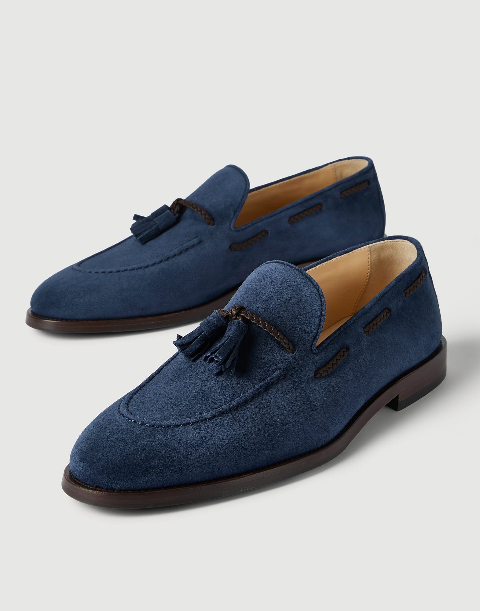 メンズ 向け サンド スエードローファー | Brunello Cucinelli