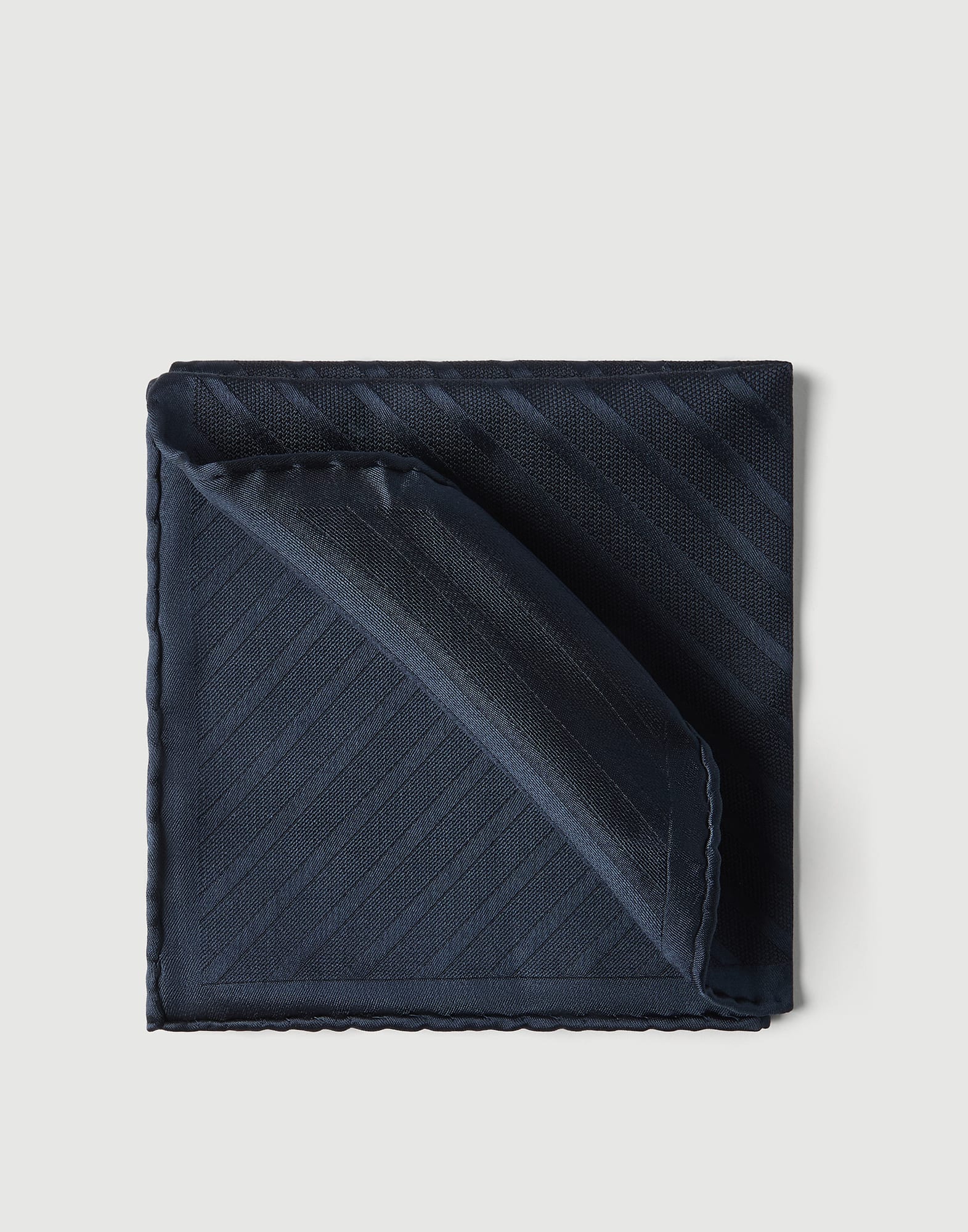 Silk pocket square Navy Blue Man - Brunello Cucinelli