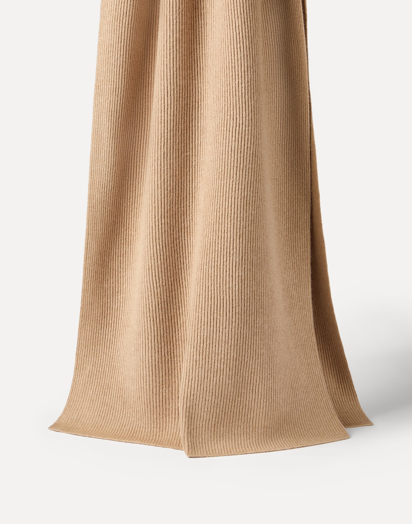 Sciarpa in maglia di vicu&ntilde;a Beige Donna - Brunello Cucinelli