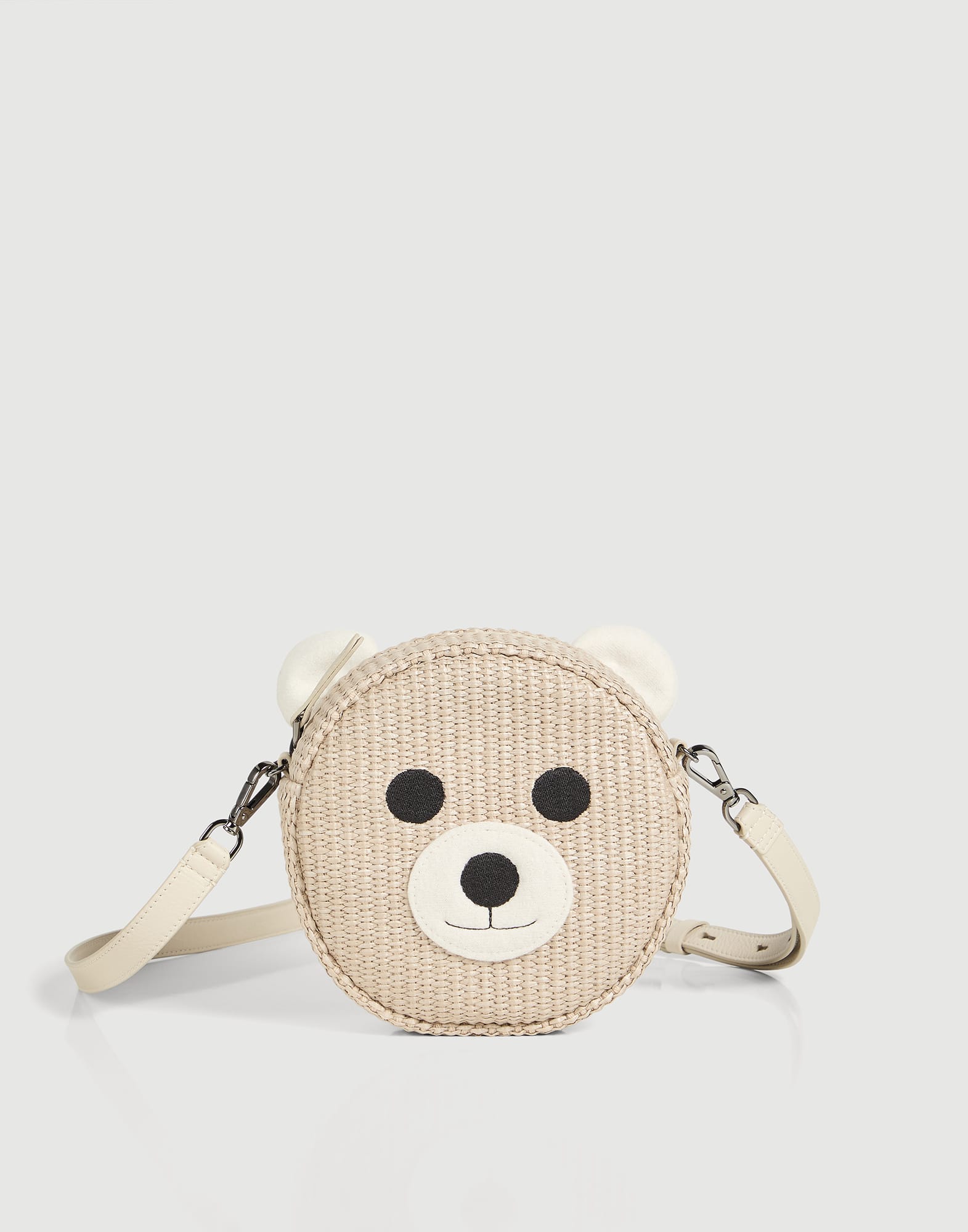 Techno raffia bear bag Beige Girls - Brunello Cucinelli
