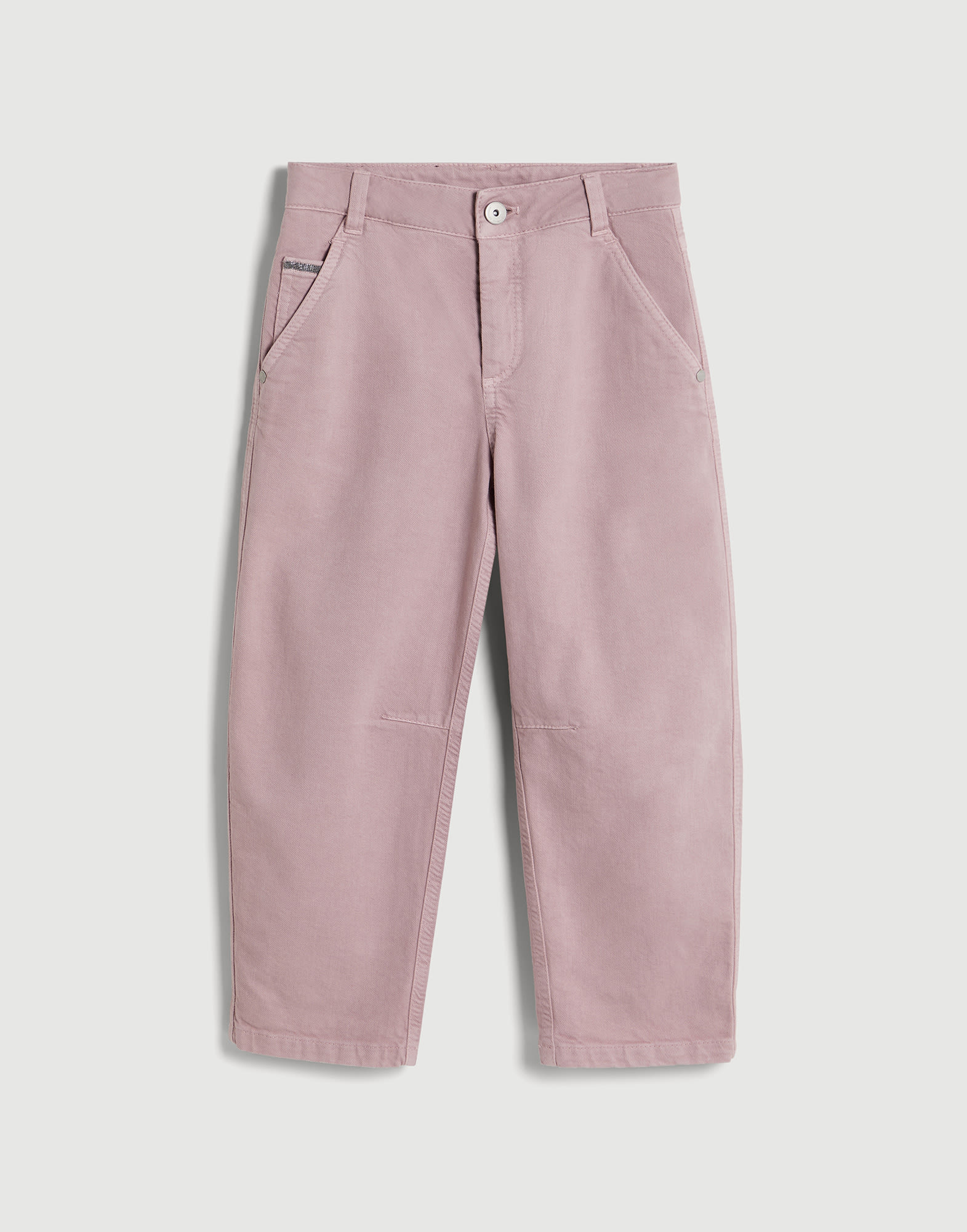 Pantal&oacute;n Curved Soft Rosa Ni&ntilde;a - Brunello Cucinelli
