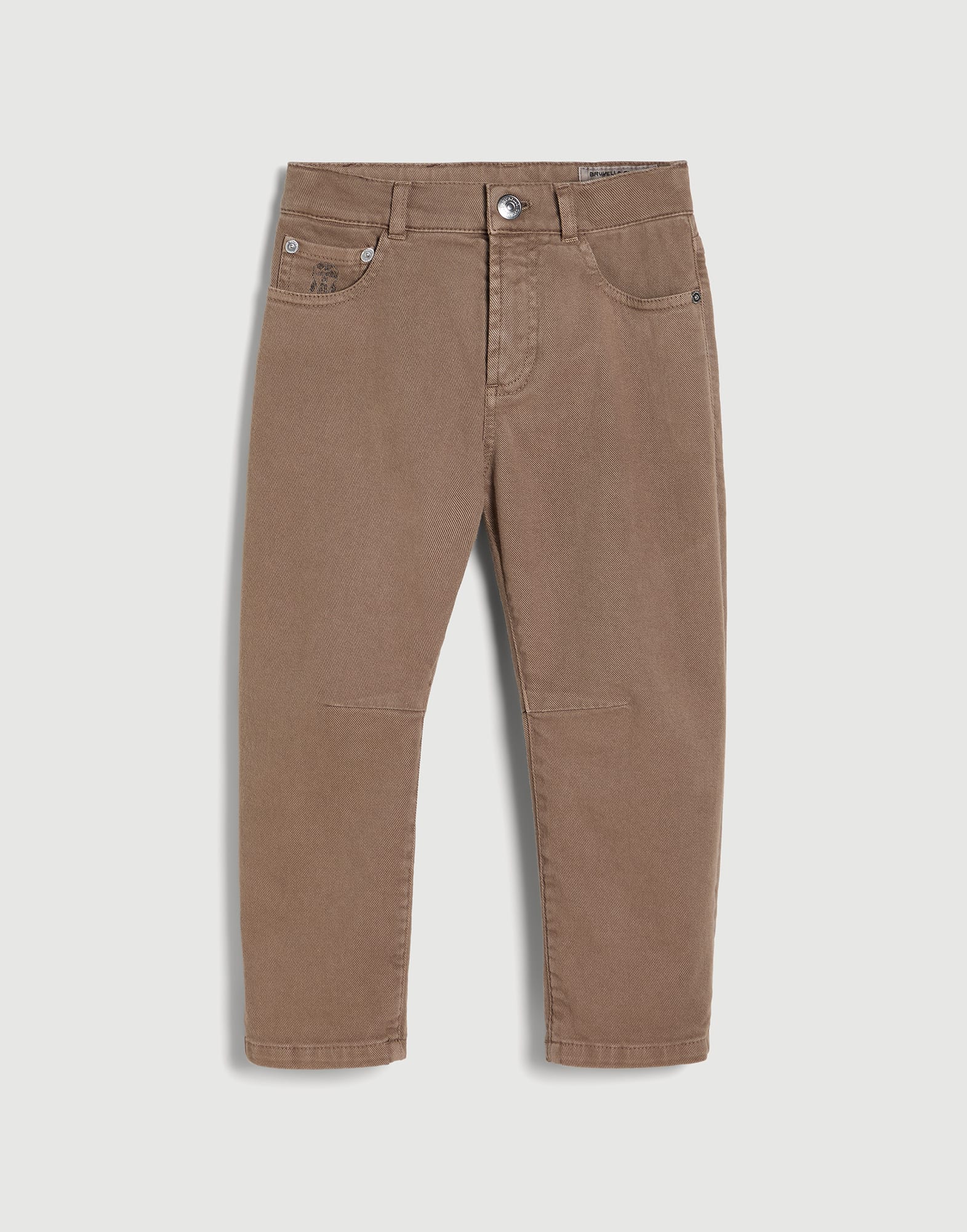 Pantal&oacute;n cinco bolsillos Marr&oacute;n Ni&ntilde;o - Brunello Cucinelli