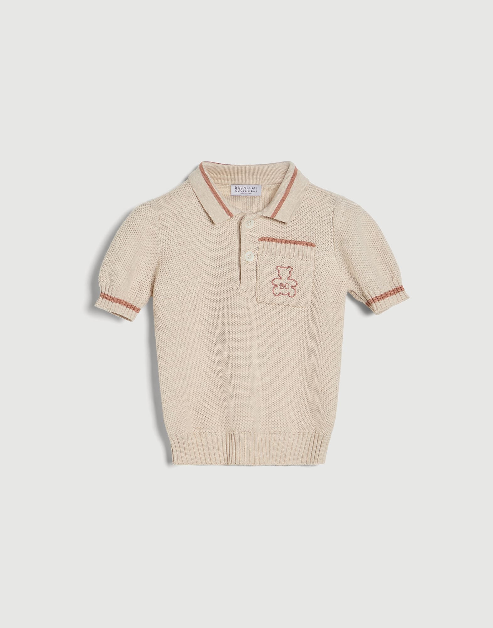 Polo Baby Bernie Beige B&eacute;b&eacute; - Brunello Cucinelli