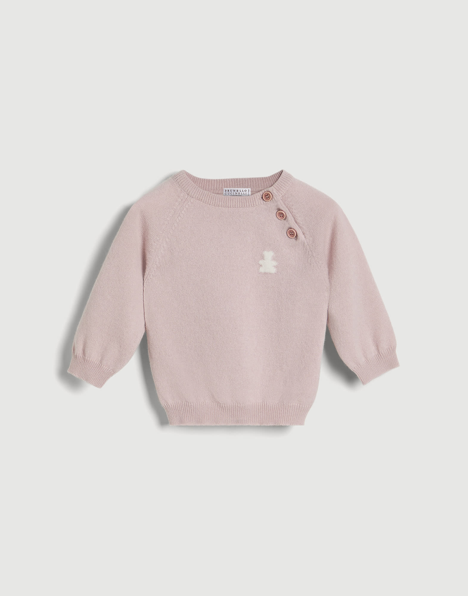 Maglia Baby Bernie in cashmere Rosa Baby - Brunello Cucinelli