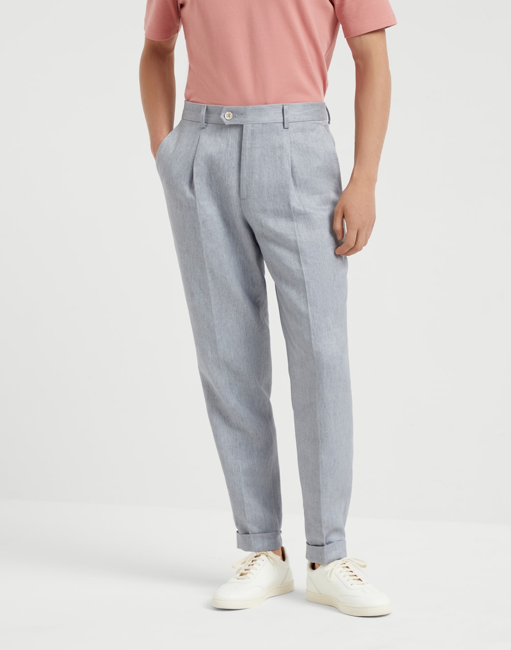 Linen denim trousers Grey Man - Brunello Cucinelli