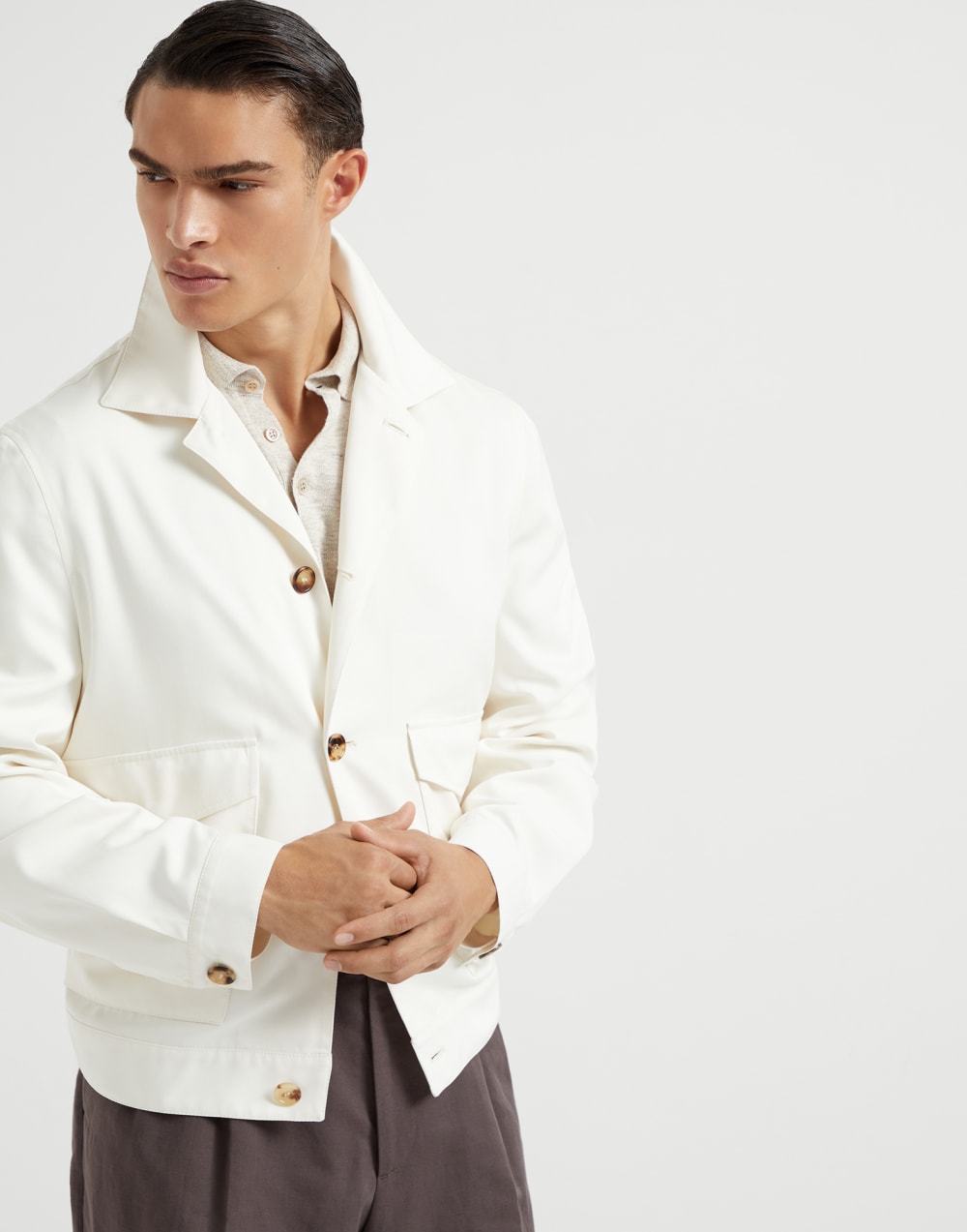 Shirt-style outerwear jacket Off-White Man - Brunello Cucinelli