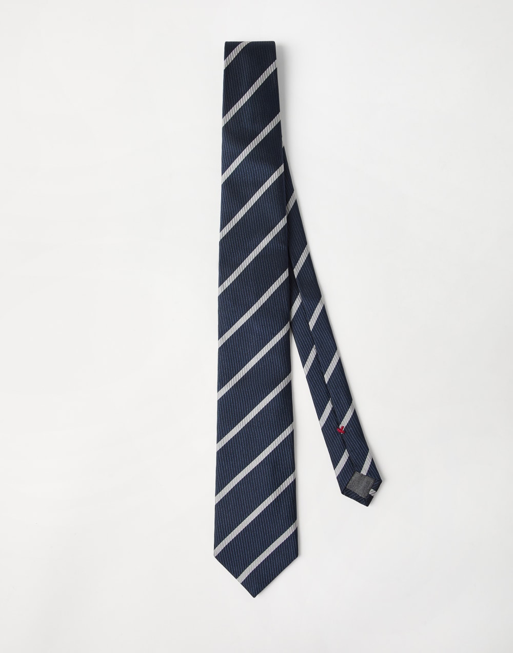 Striped silk necktie Navy Blue Man - Brunello Cucinelli