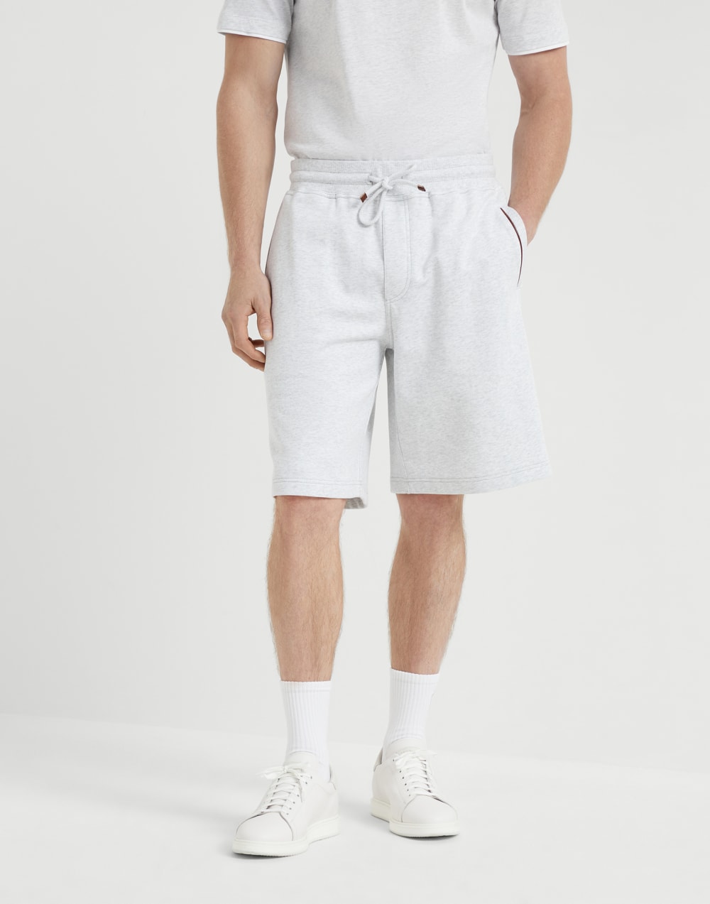 Bermuda in cotone Perla Uomo - Brunello Cucinelli