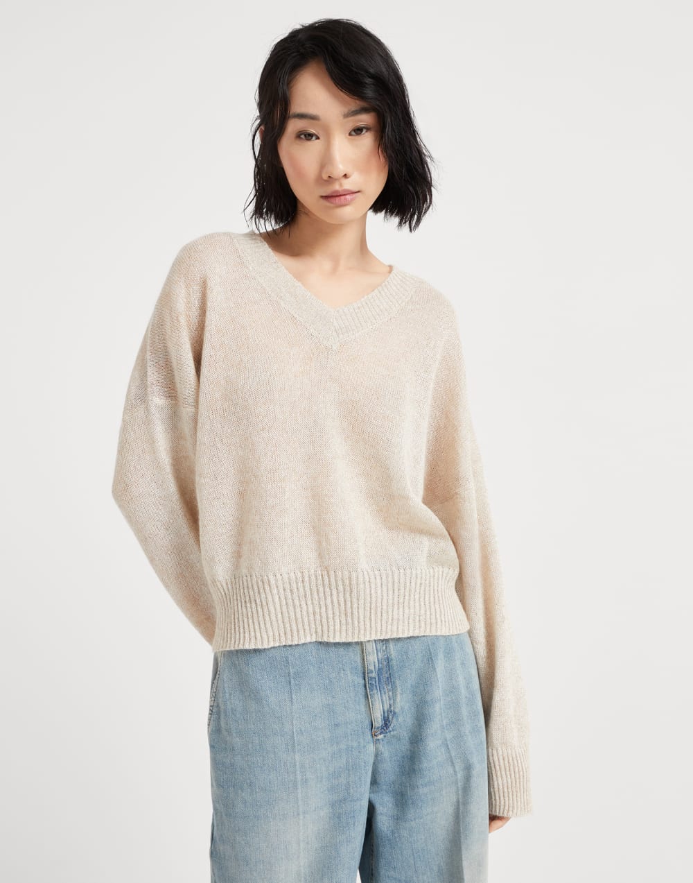 闪烁针织衫 贝壳 女款 - Brunello Cucinelli