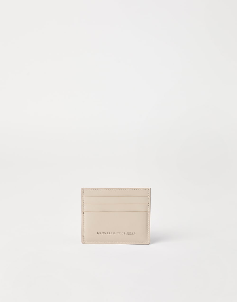 Calfskin card case Ivory Woman - Brunello Cucinelli