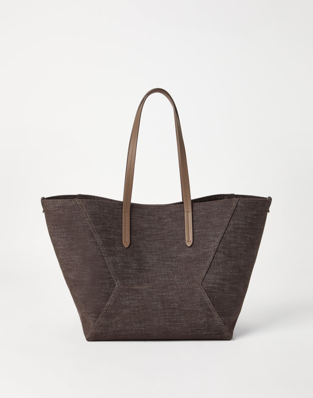 Denim BC Duo bag Chocolate Woman - Brunello Cucinelli