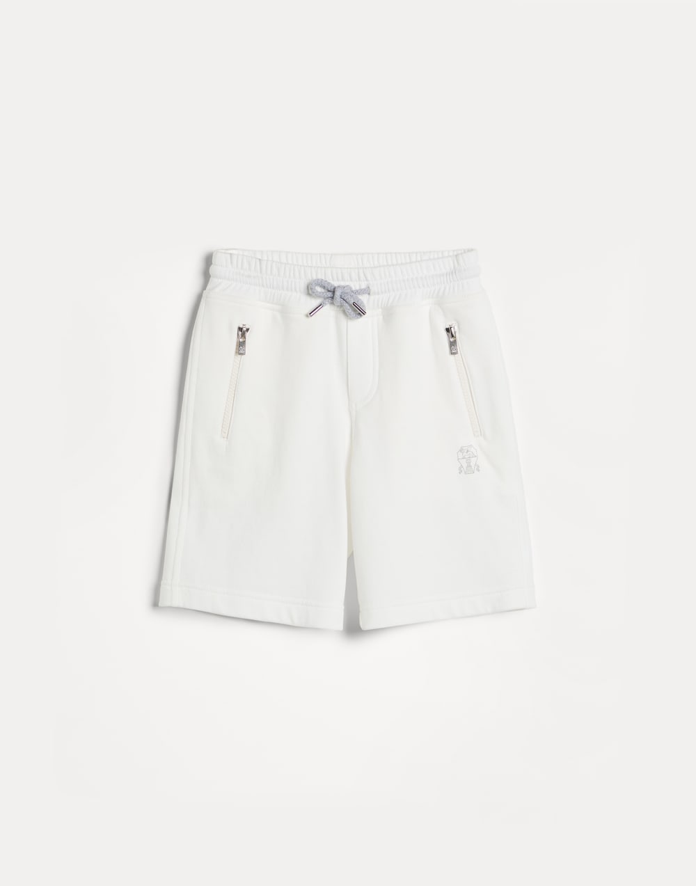 French terry Bermuda shorts with logo Off-White Boys - Brunello Cucinelli