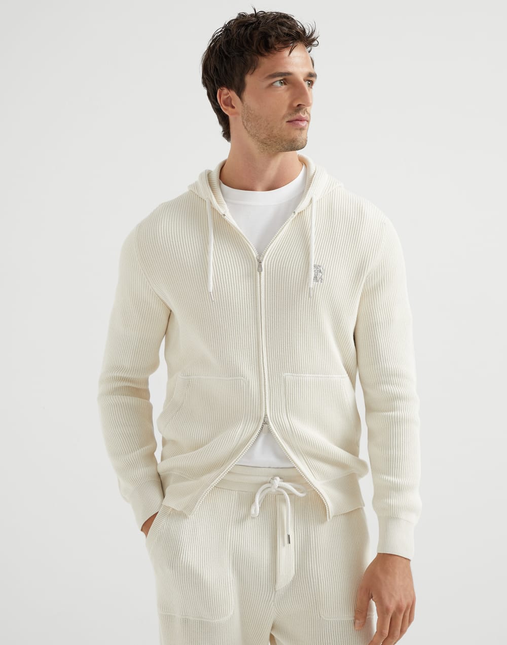 Трикотажный топ Экрю Мужчина - Brunello Cucinelli