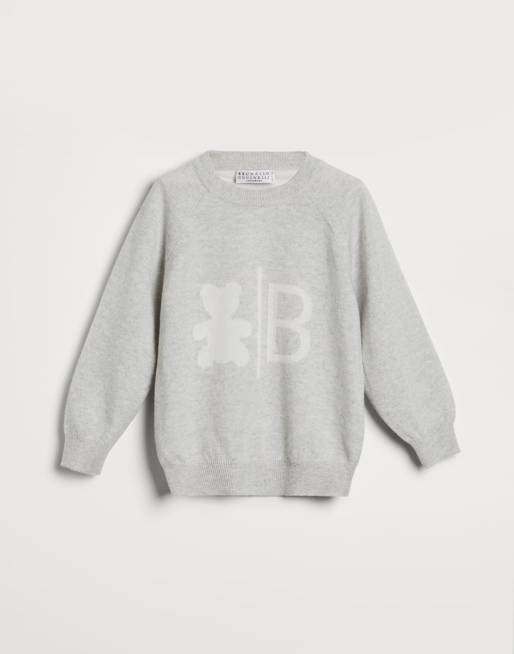 伯尼小熊羊绒针织衫 雾白 幼童 - Brunello Cucinelli