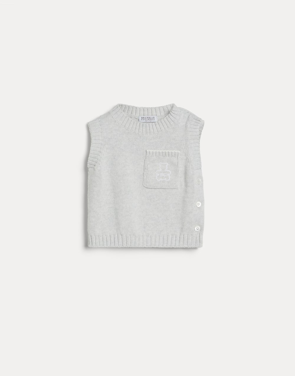 伯尼小熊幼童背心 雾白 幼童 - Brunello Cucinelli