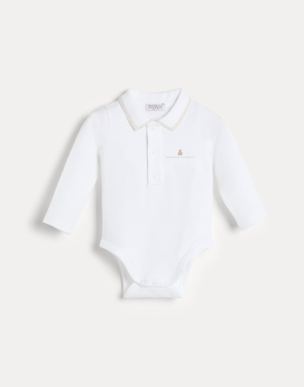 Baby Bernie 2-piece bodysuit set Oat Baby - Brunello Cucinelli