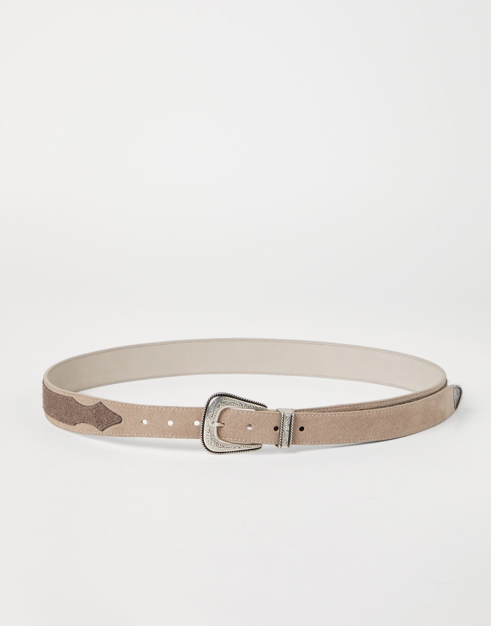 Reversed calfskin belt Taupe Man - Brunello Cucinelli