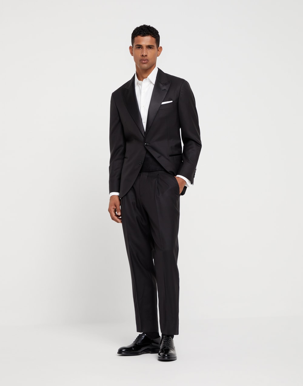 Smoking à revers en pointe Noir Homme - Brunello Cucinelli