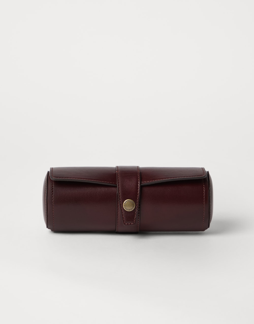 Calfskin watch case Burgundy Man - Brunello Cucinelli
