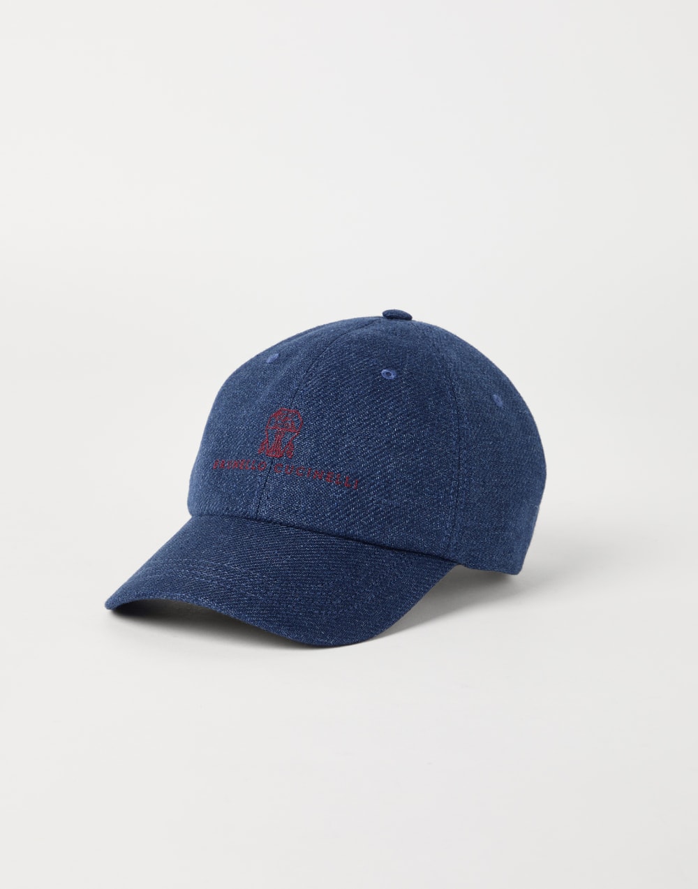 Diagonal twill Baseball cap Indigo Man - Brunello Cucinelli