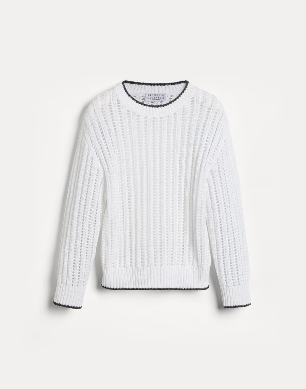 Ribbed openwork sweater Lead Girls - Brunello Cucinelli