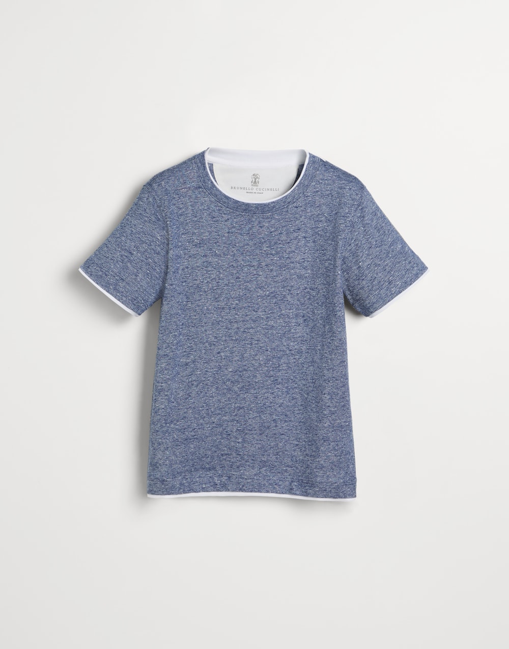Jersey T-shirt Blue Boys - Brunello Cucinelli