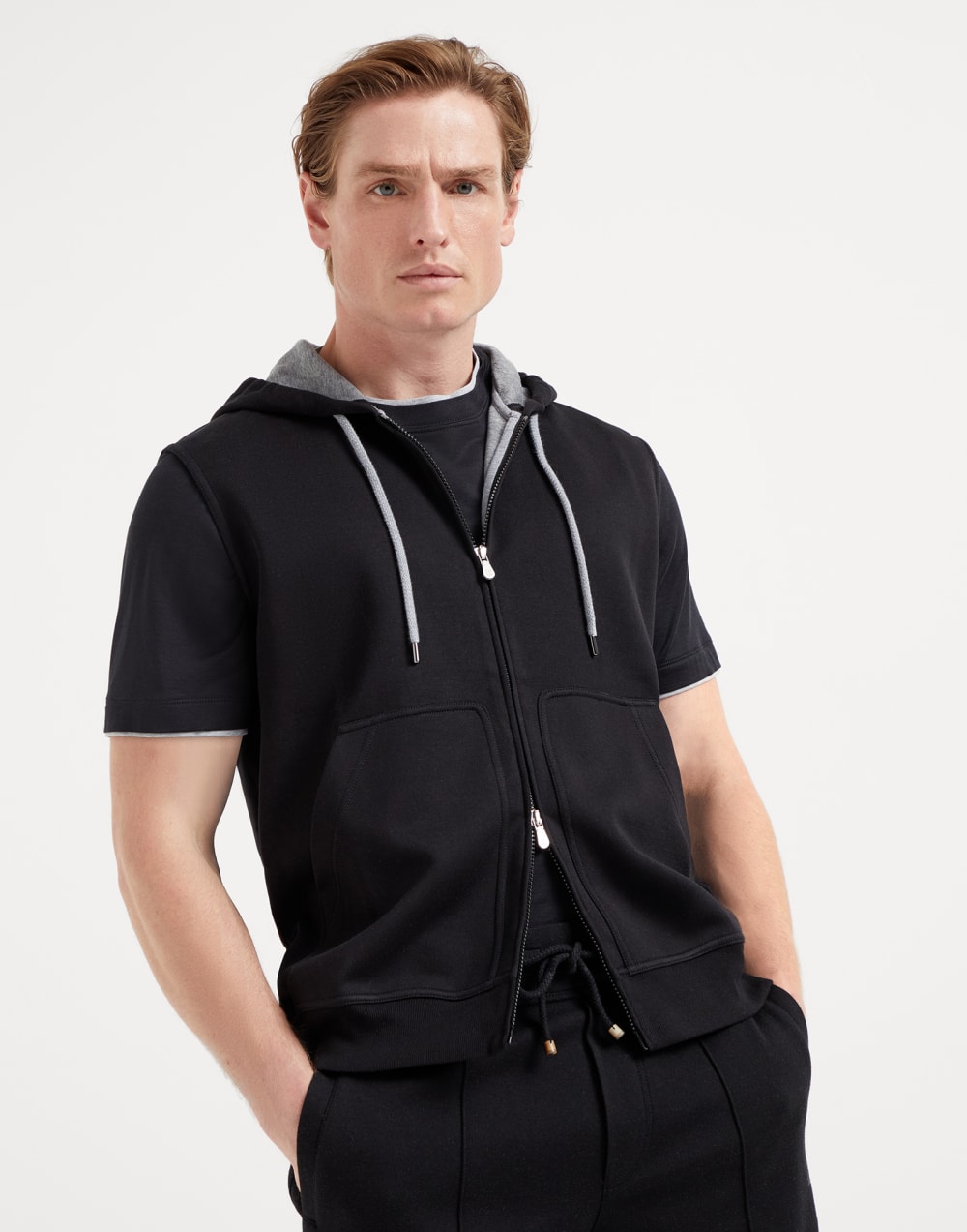 Толстовка без рукавов Чёрный Мужчина - Brunello Cucinelli